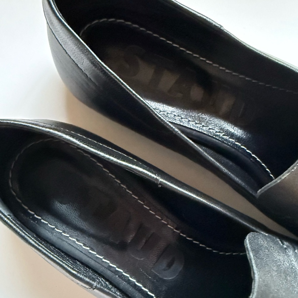 STAUD Becks Leather Loafers in Black 37.5 - Picture 10 of 16